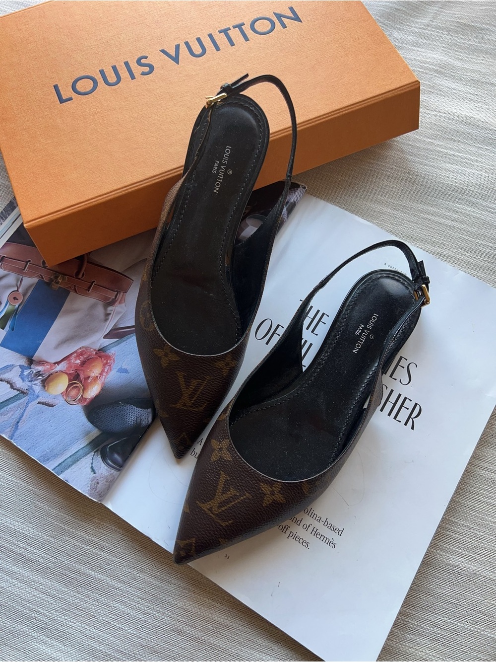 Louis Vuitton Monogram Cherie Slingback 36